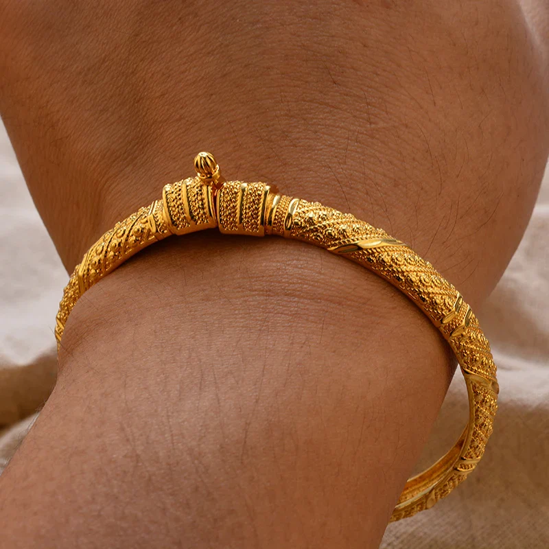 Gold Plated Bangles Luxury Arabic Wedding Bracelet - Image 40