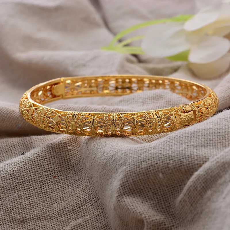 Gold Plated Bangles Luxury Arabic Wedding Bracelet - Image 41