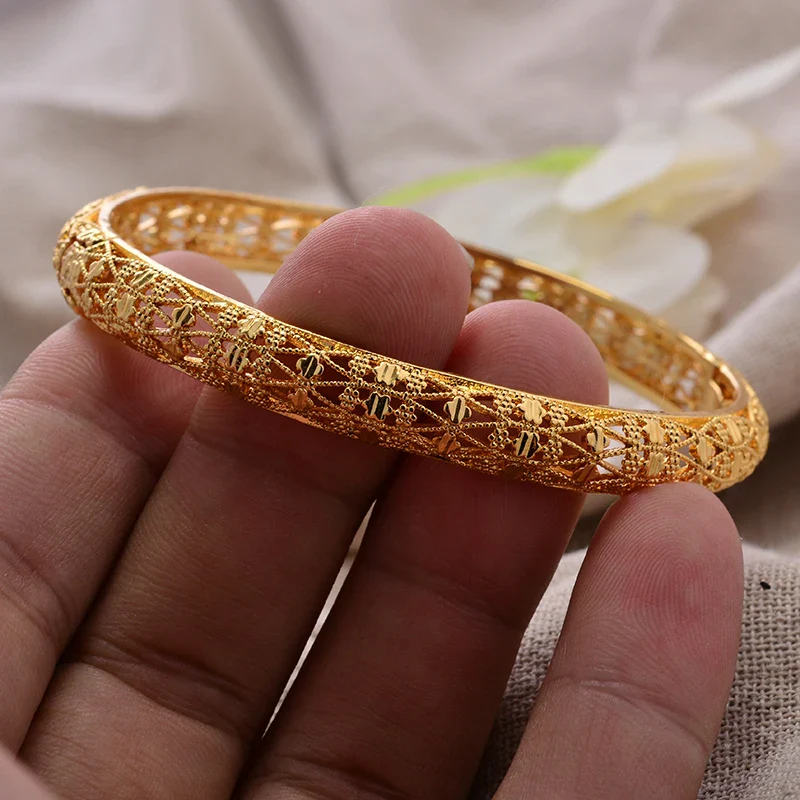 Gold Plated Bangles Luxury Arabic Wedding Bracelet - Image 42