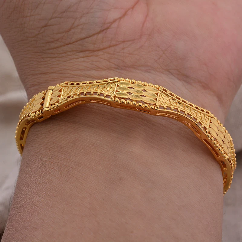 Gold Plated Bangles Luxury Arabic Wedding Bracelet - Image 47