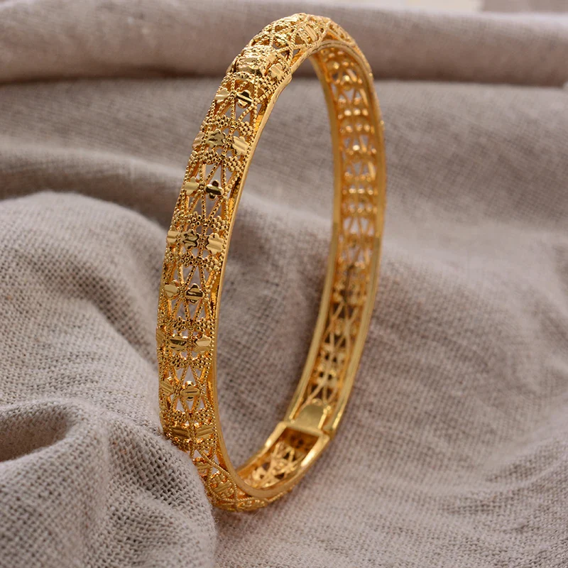 Gold Plated Bangles Luxury Arabic Wedding Bracelet - Image 50
