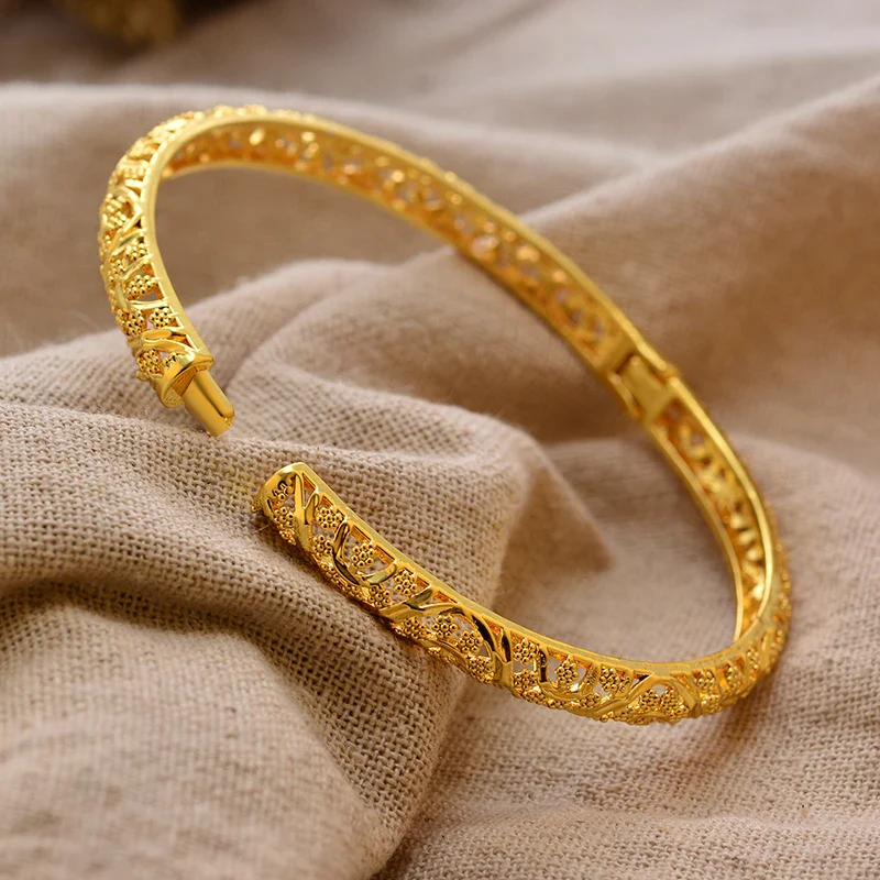 Gold Plated Bangles Luxury Arabic Wedding Bracelet - Image 51