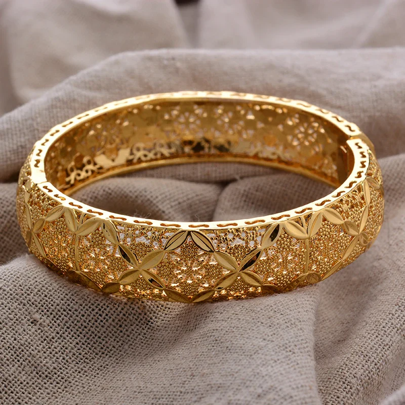 Gold Plated Bangles Luxury Arabic Wedding Bracelet - Image 55