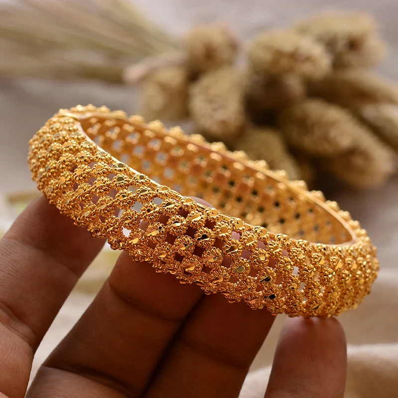 Gold Plated Bangles Luxury Arabic Wedding Bracelet - Image 56