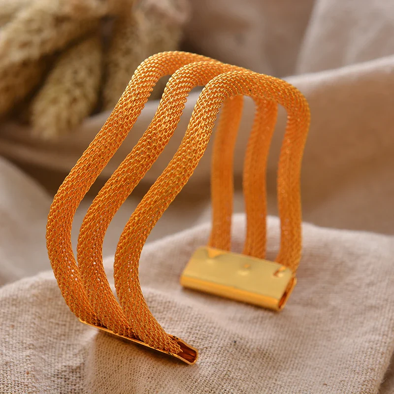Gold Plated Bangles Luxury Arabic Wedding Bracelet - Image 61