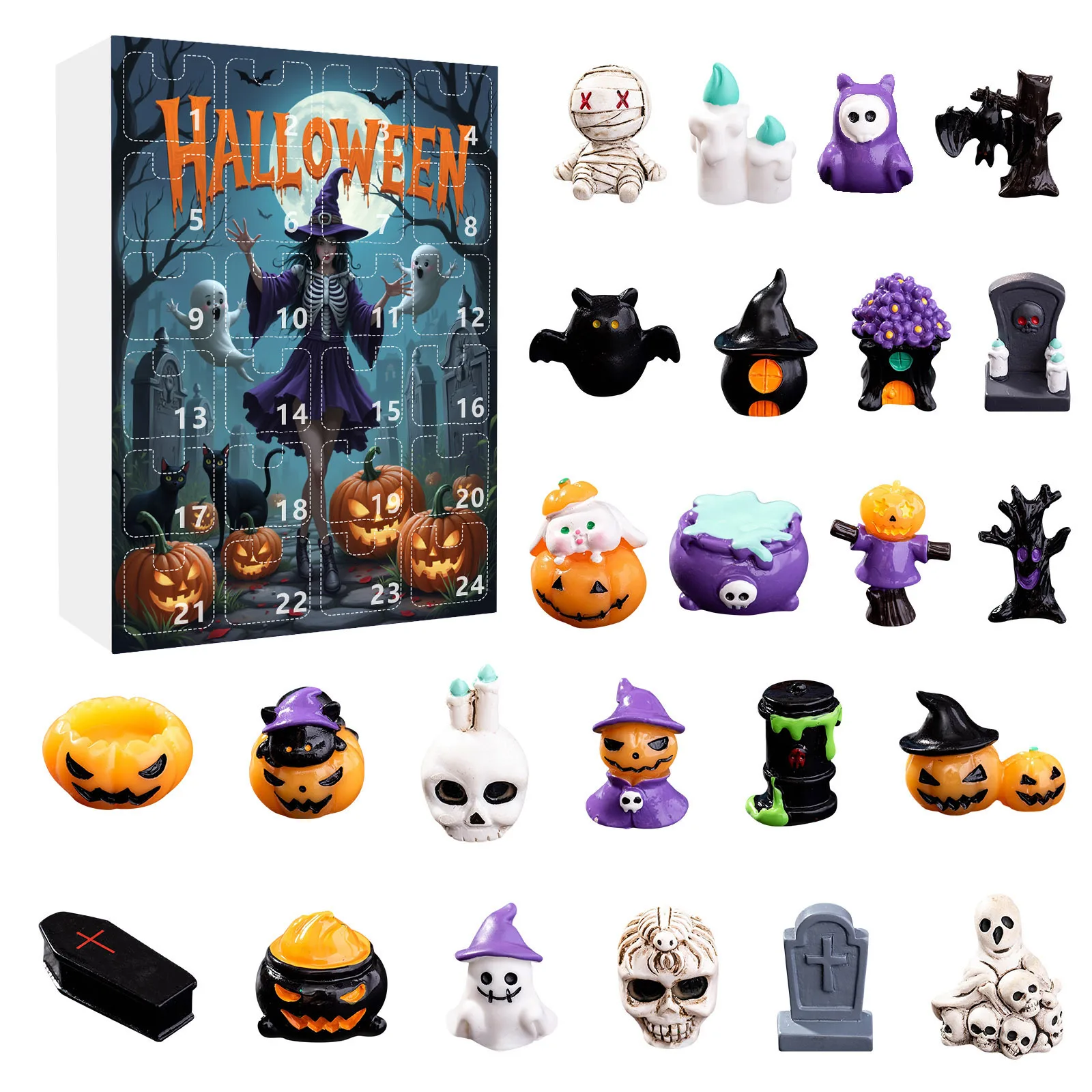 Halloween Advent Calendar 24 Day Non Candy Surprise Gifts - Image 11
