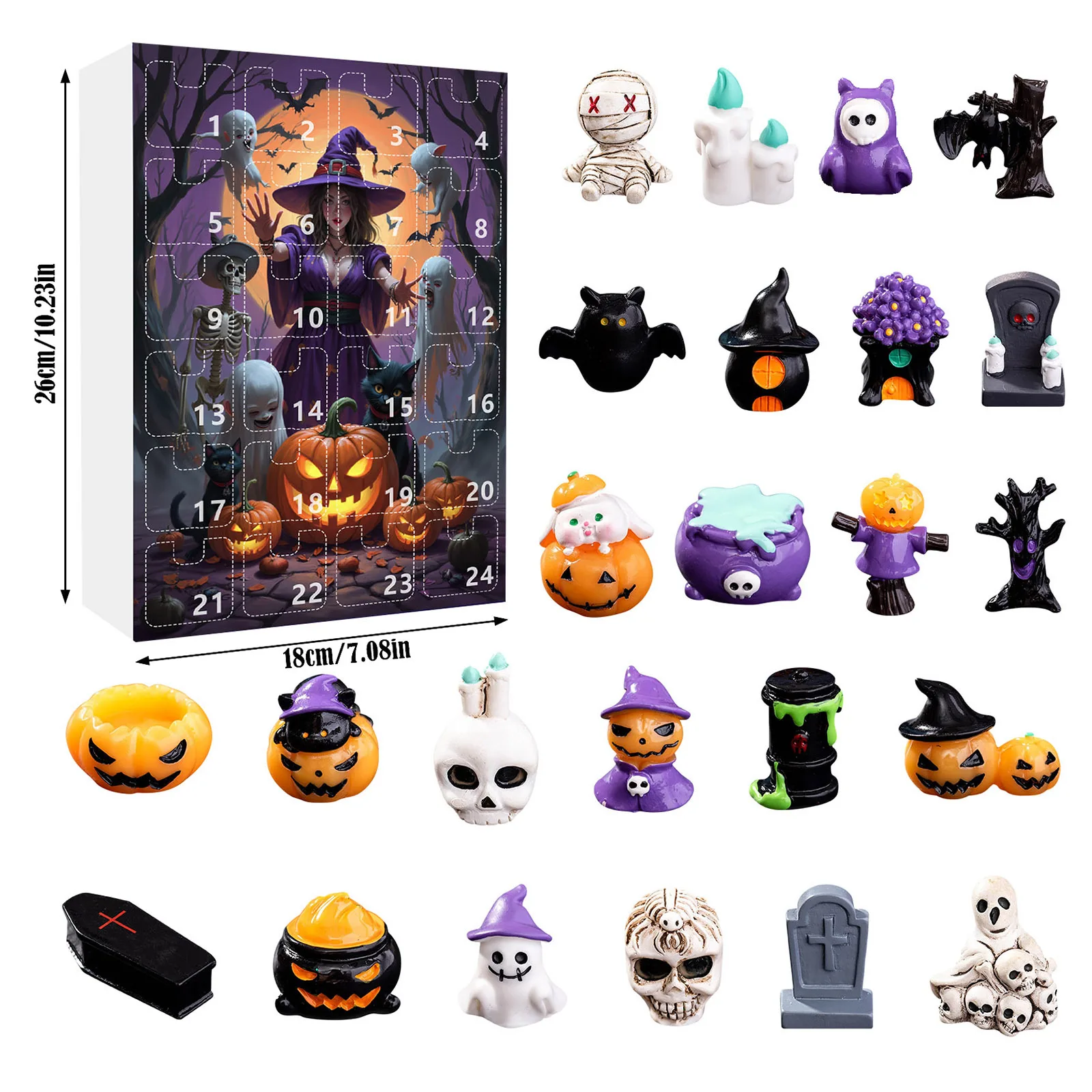 Halloween Advent Calendar 24 Day Non Candy Surprise Gifts - Image 12