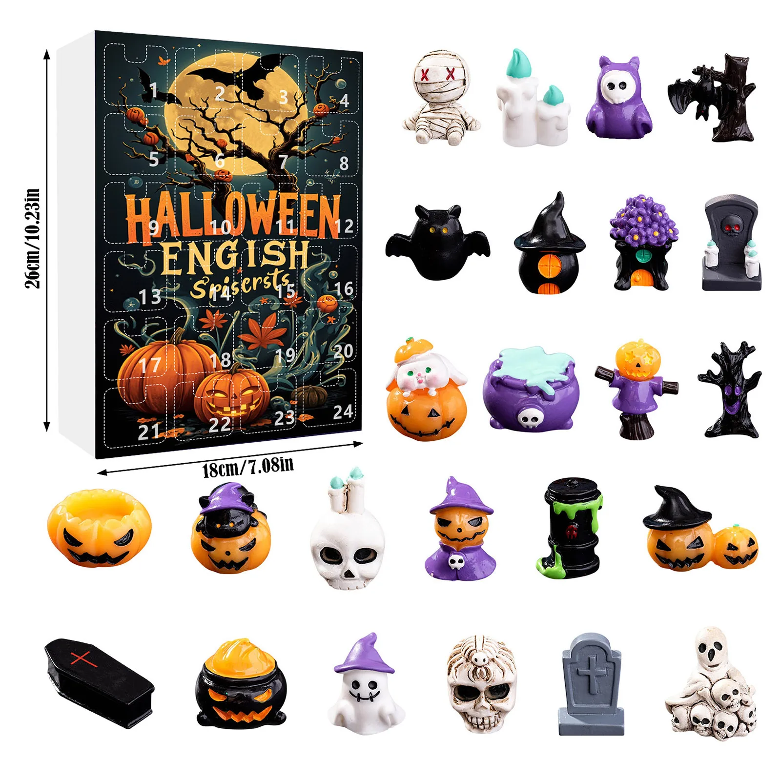 Halloween Advent Calendar 24 Day Non Candy Surprise Gifts - Image 13