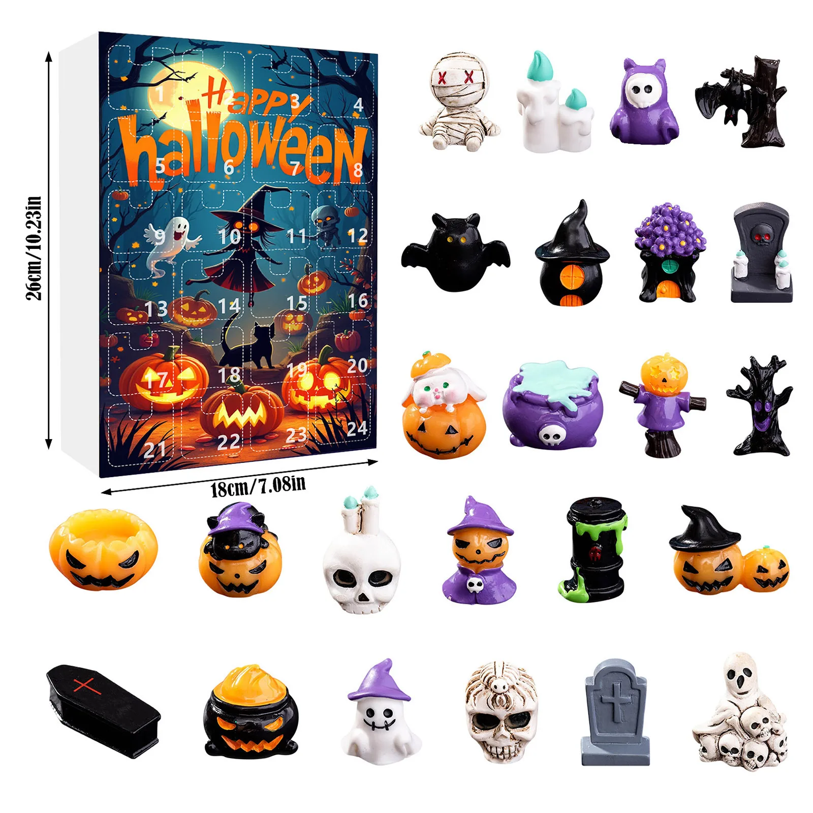 Halloween Advent Calendar 24 Day Non Candy Surprise Gifts - Image 7