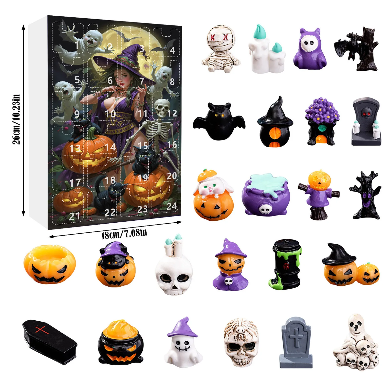 Halloween Advent Calendar 24 Day Non Candy Surprise Gifts - Image 9