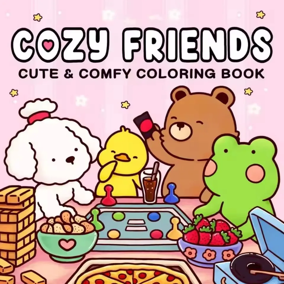 Halloween Coloring Book - Cozy Friends For Adults And Teens, Adorable Creepy Creatures, Fall 2025 Gift - Image 3