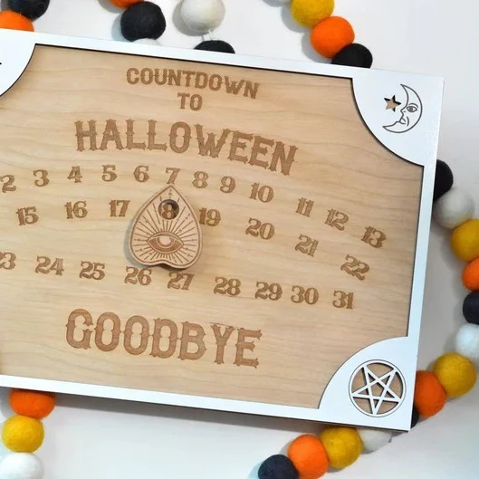 Halloween Countdown Calendar Rustic Wall Decor 2025 - Image 3