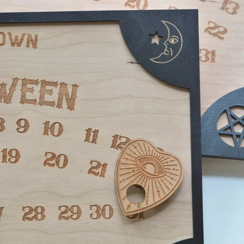 Halloween Countdown Calendar Rustic Wall Decor 2025 - Image 4