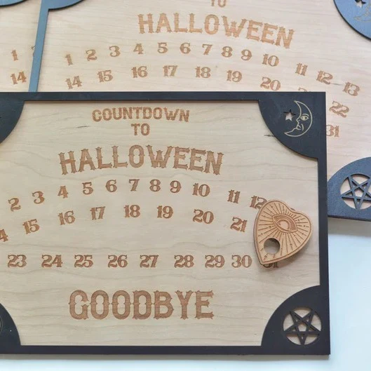 Halloween Countdown Calendar Rustic Wall Decor 2025 - Image 5