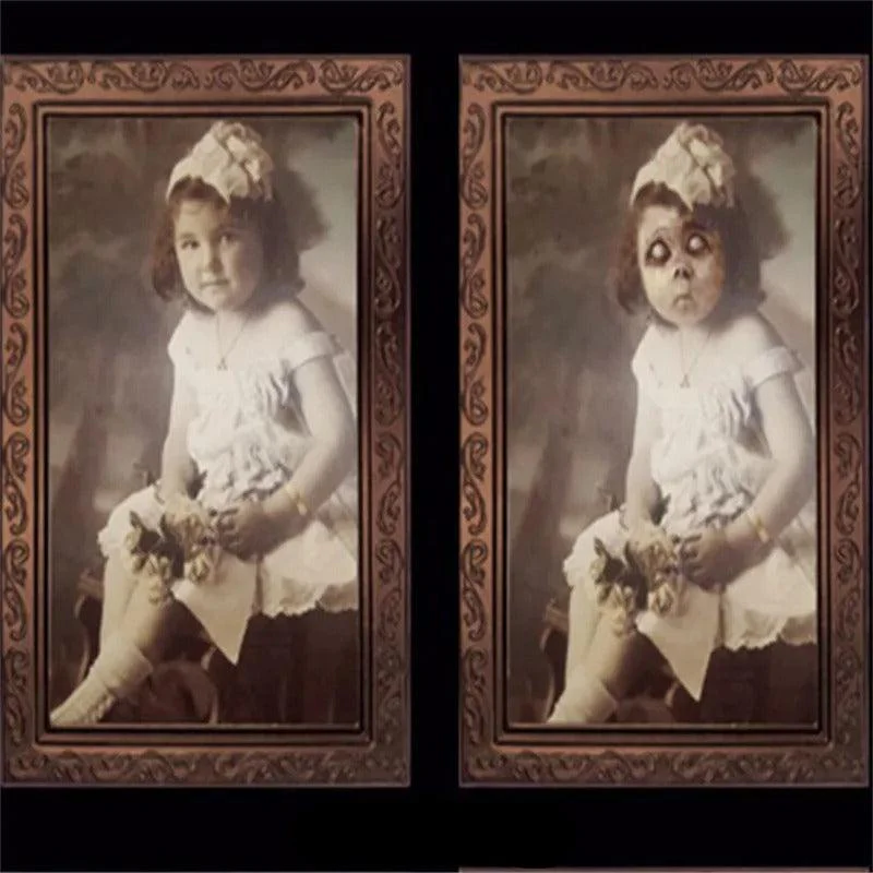 Spooky Ghost 3D Changing Face Moving Picture Frame - Halloween Wall Decor for Haunted Parties and Home Decoration - Image 6