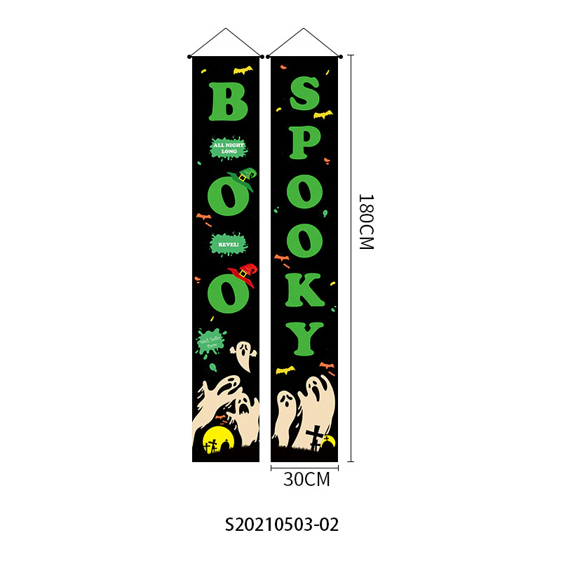 Halloween Doorway Banners Pair Oxford Cloth 180x30cm - Image 13