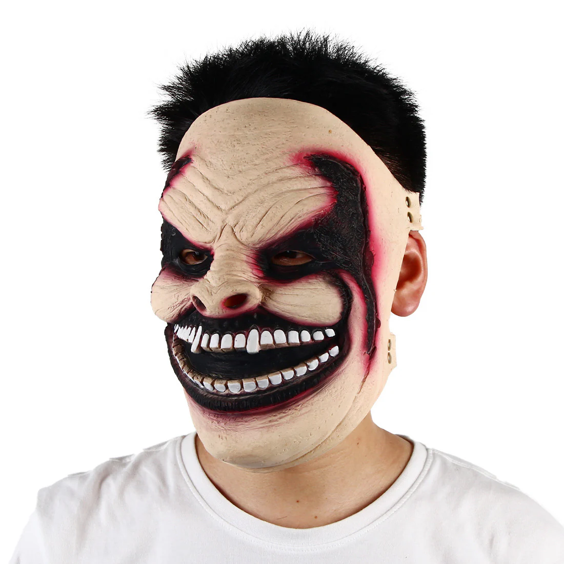 Half Face Bleeding Latex Mask Headgear Halloween 2025 - Image 3