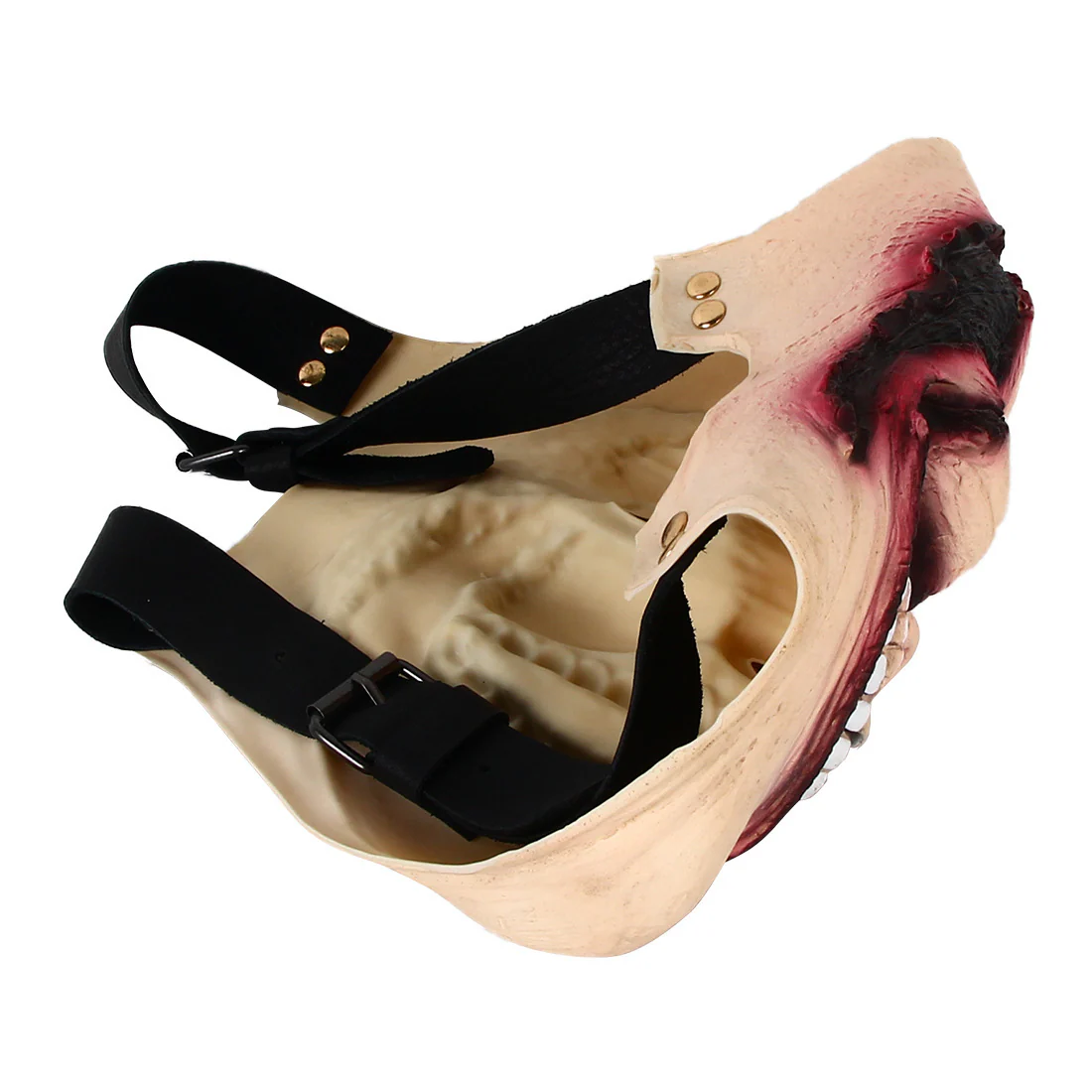 Half Face Bleeding Latex Mask Headgear Halloween 2025 - Image 5