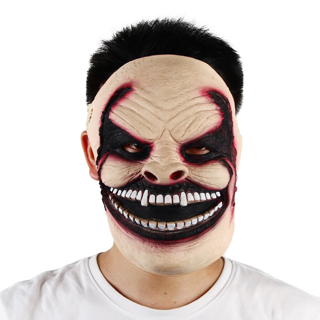Half Face Bleeding Latex Mask Headgear Halloween 2025 - Image 6