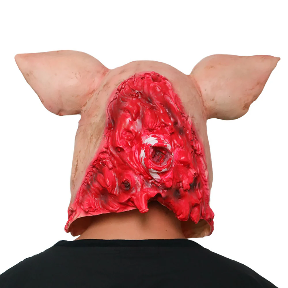 Rotten Pig Head Latex Mask Horror Halloween Cosplay Gore - Image 3
