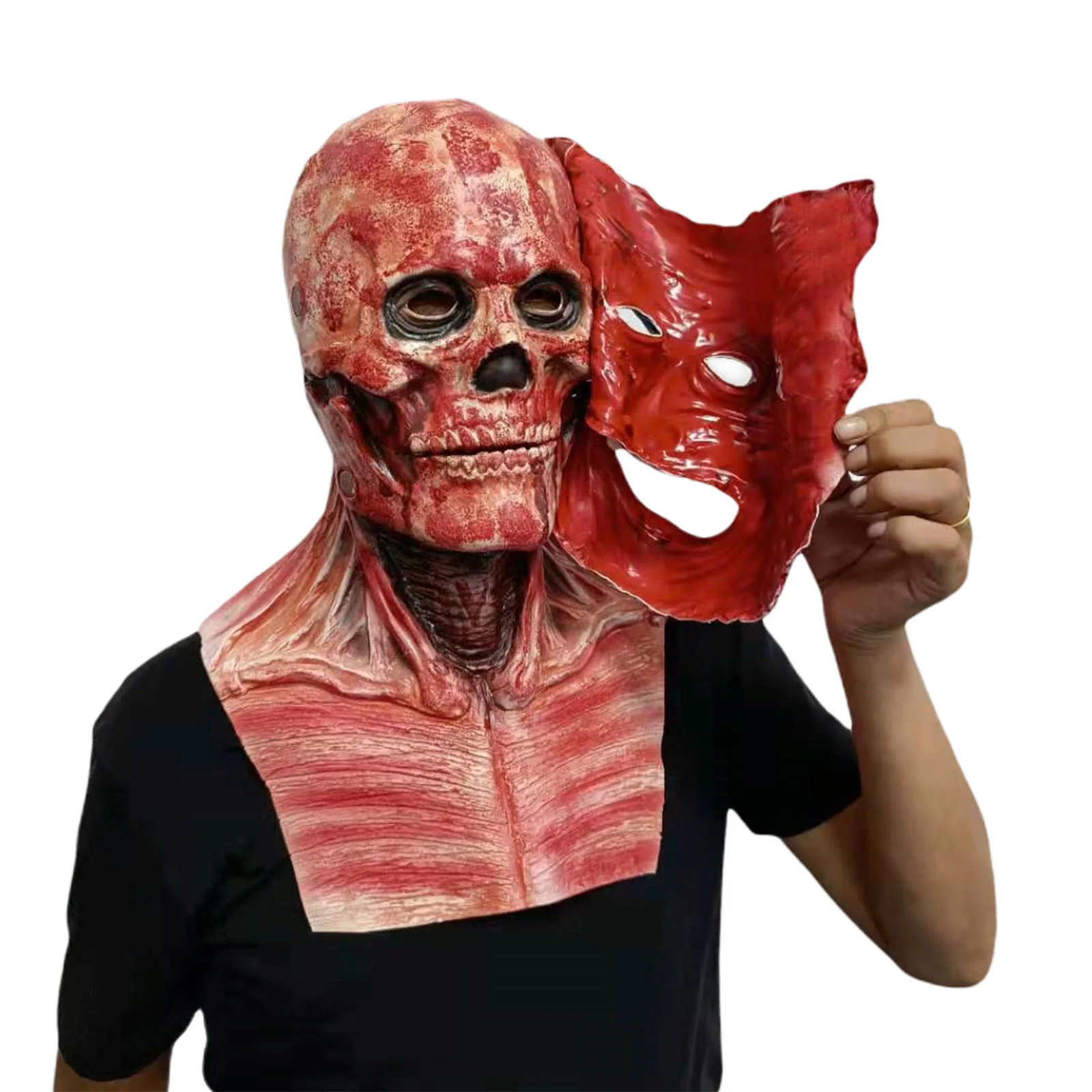 Horror Latex Mask Headgear Halloween 2025 Immersive - Image 2