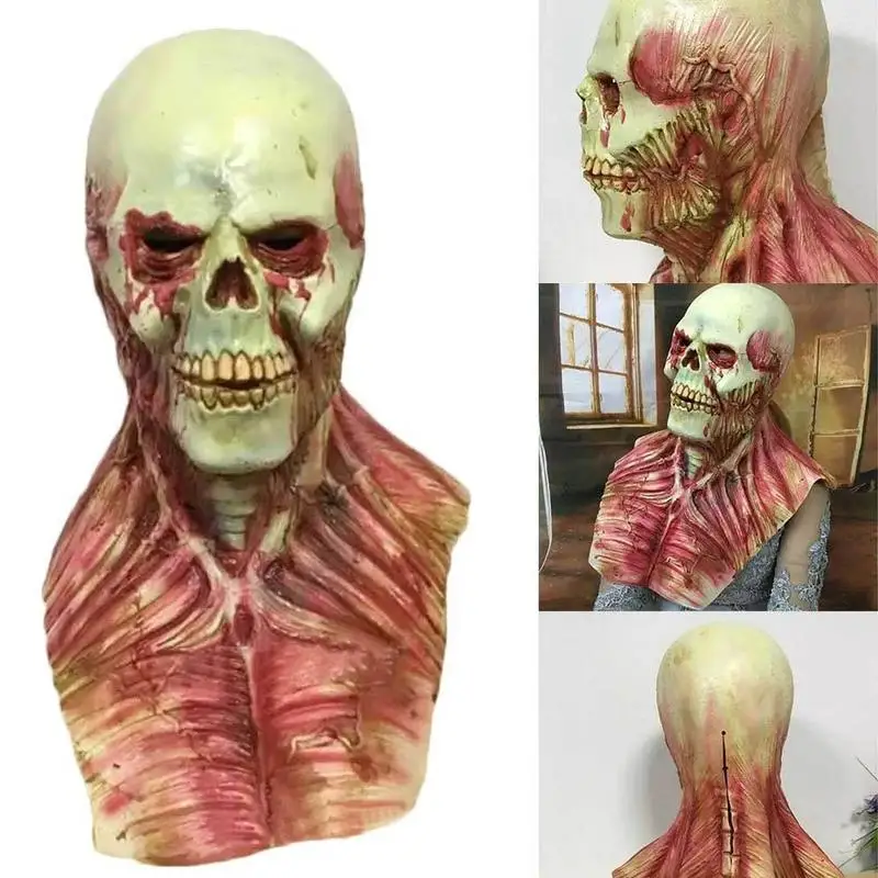 Zombie Mask Latex Full Face Horror Mask Halloween2025 Scary - Image 3