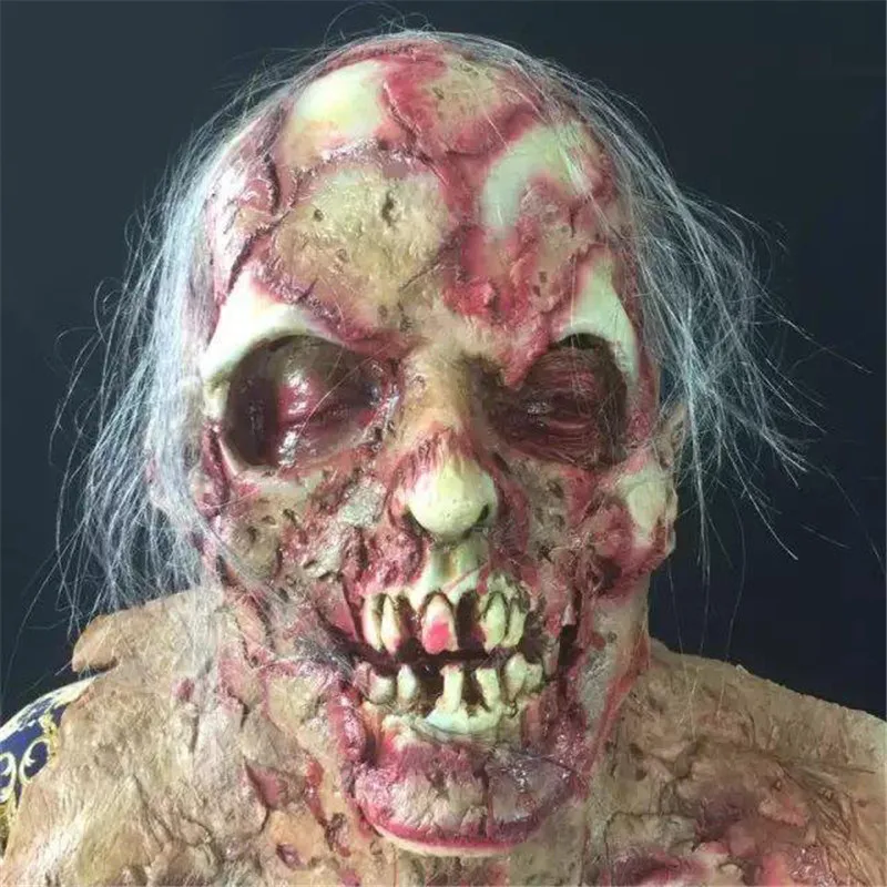 Zombie Mask Latex Full Face Horror Mask Halloween2025 Scary - Image 4