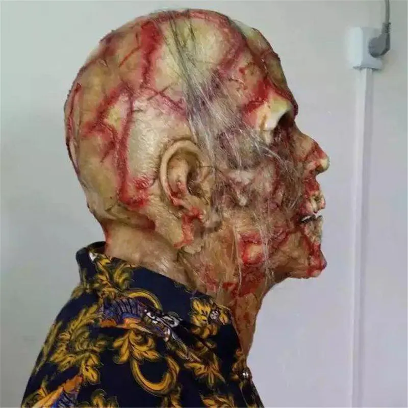Zombie Mask Latex Full Face Horror Mask Halloween2025 Scary - Image 6
