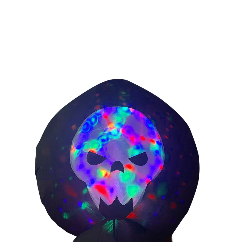 Inflatable Spider With LED Skull Abdomen Halloween Decor - Image 4
