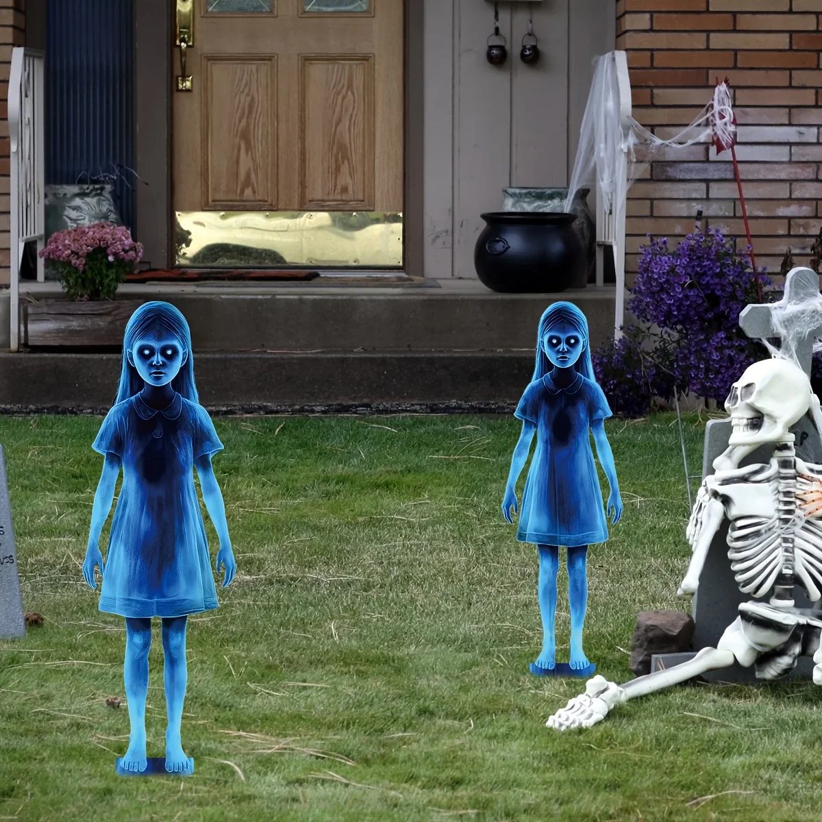 Halloween Little Girl Garden Post Outdoor Yard Decor - Image 3