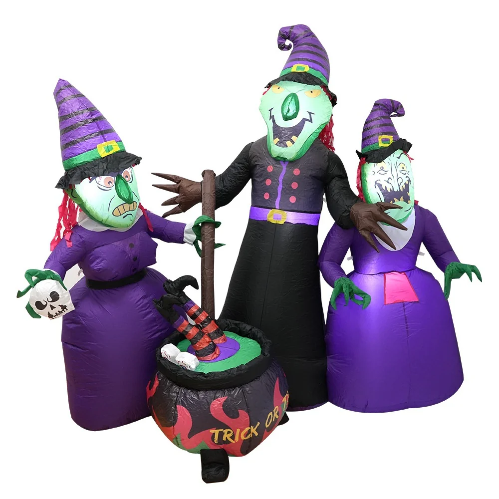 Witch Inflatable Luminous Halloween Yard Decor Outdoor - Image 6