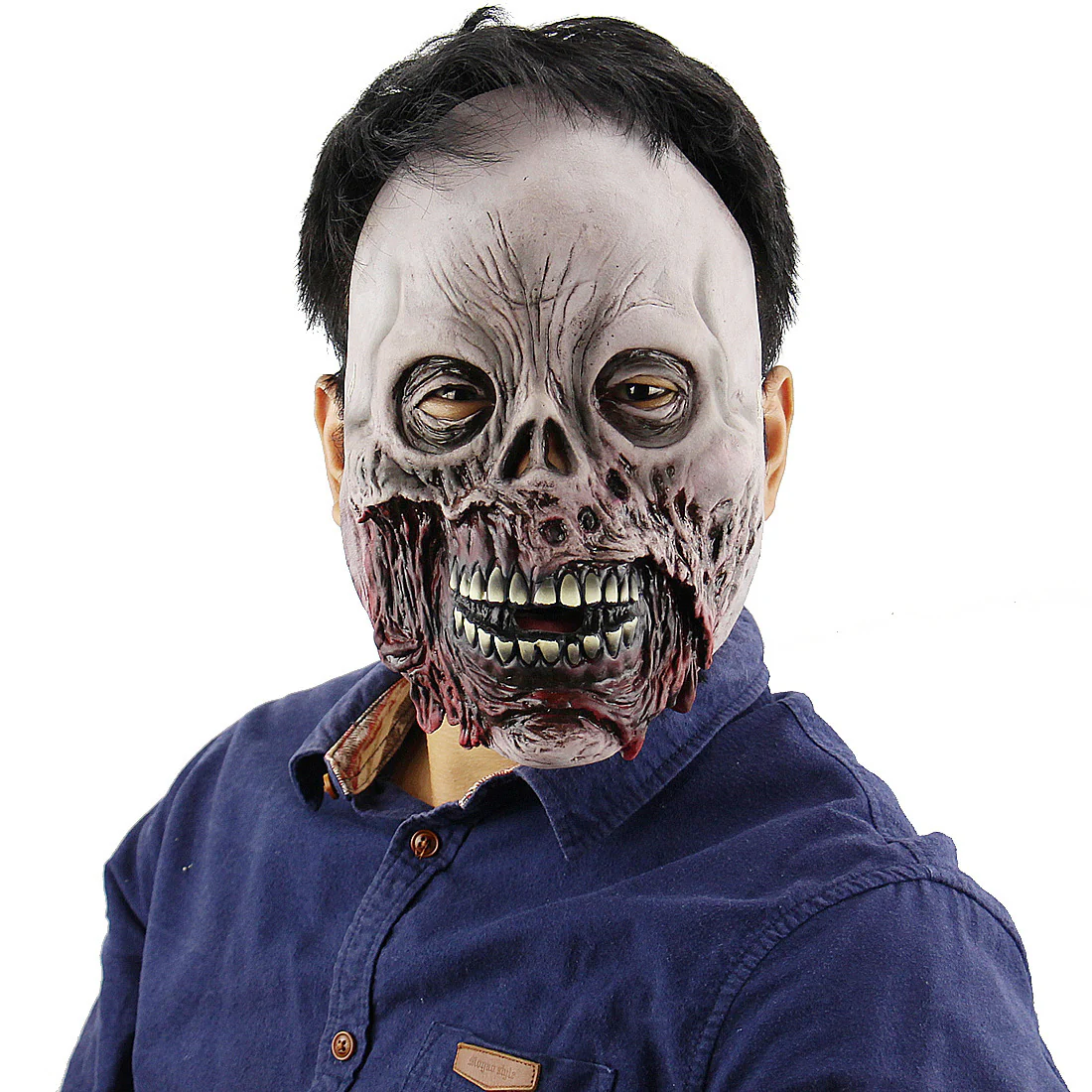Halloween Zombie Mask Realistic Latex Cosplay Haunted - Image 7