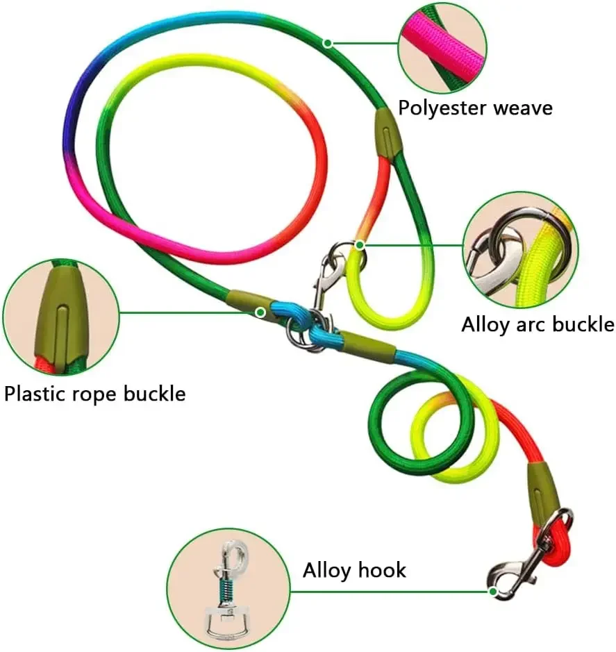 Hands Free Dog Leash Reflective Adjustable Nylon Walking Jogging Leash Fall 2025 Secure Hands Free Control - Image 3