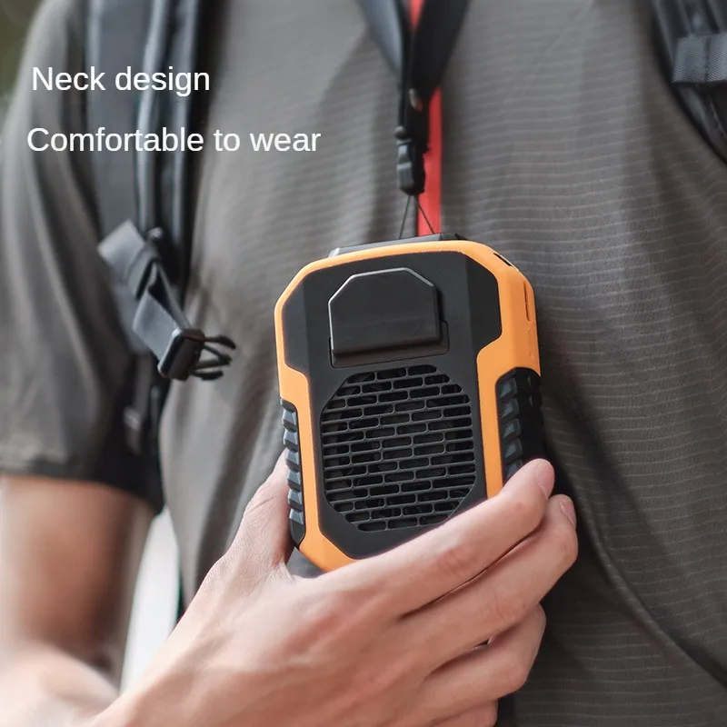 Hanging Neck Waist Fan USB Mini Charging Clip Fan - Outdoor Portable Mute Cooling Tool with Powerbank - Image 2