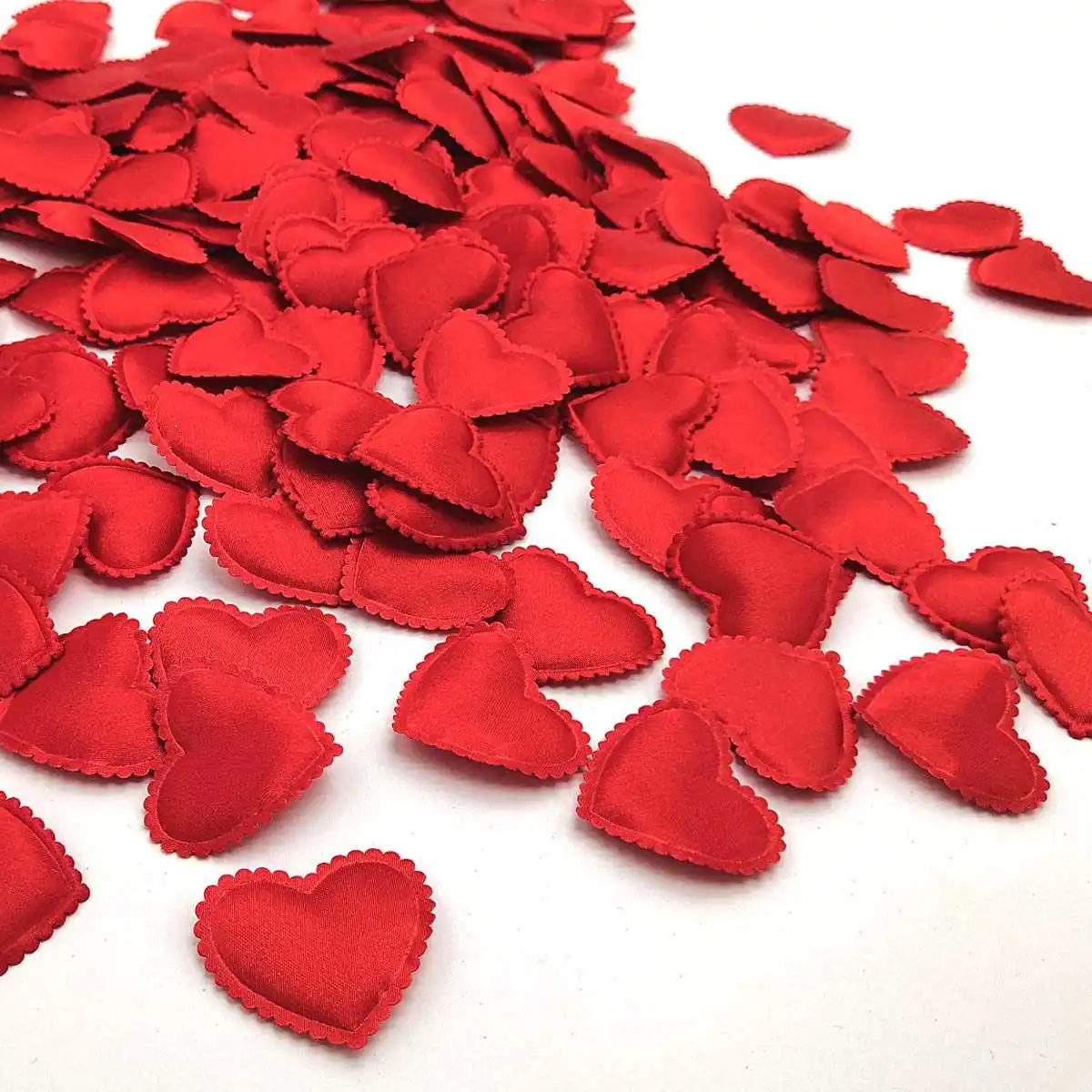 Heart Confetti Padded Fabric Hearts 200Pcs Red Valentine 2026 Table Decor For Wedding Party - Image 7