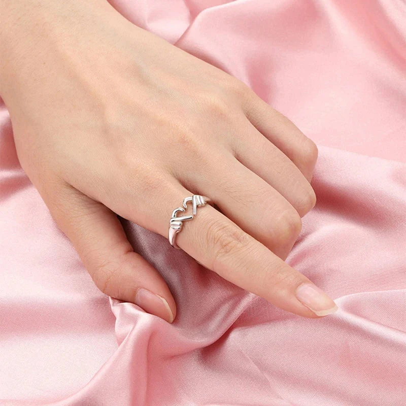 Heart Ring Hollow Double Layer Open Adjustable Ring Romantic Jewelry Gift 2026 Valentine Gift Trend - Image 4