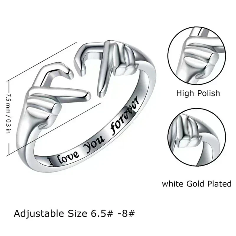 Heart Ring Hollow Double Layer Open Adjustable Ring Romantic Jewelry Gift 2026 Valentine Gift Trend - Image 6