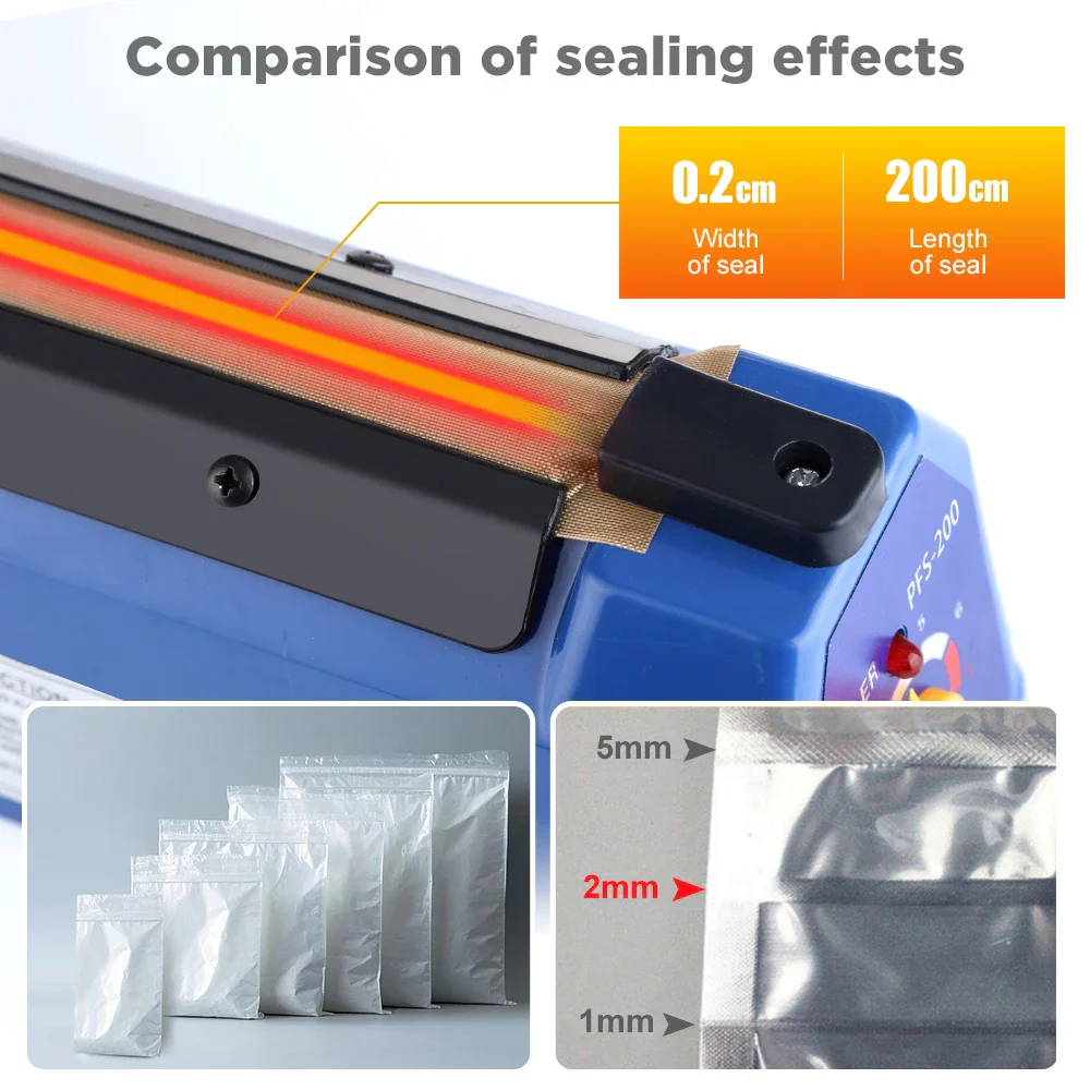 Heat Sealer 8 Inch Handheld Impulse Bag Sealer Compact Packaging Tool Fall 2025 Airtight Food Storage - Image 4