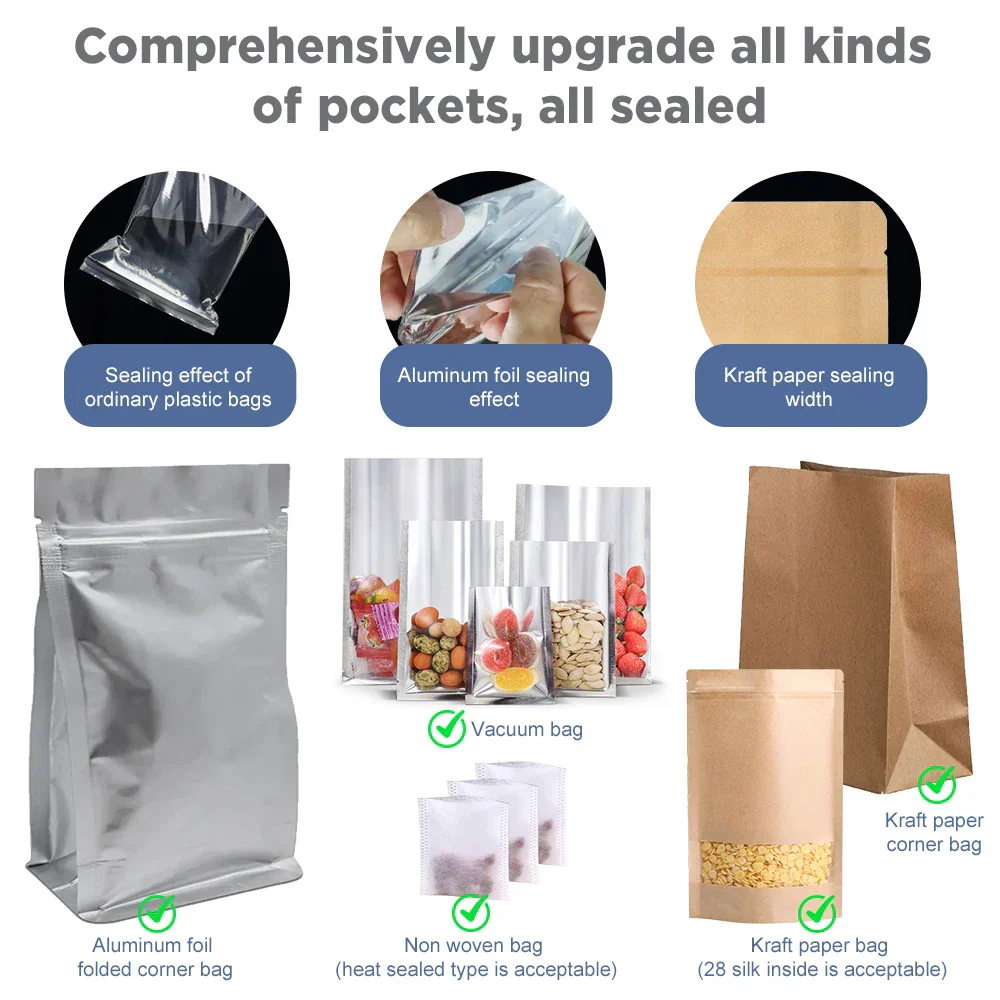 Heat Sealer 8 Inch Handheld Impulse Bag Sealer Compact Packaging Tool Fall 2025 Airtight Food Storage - Image 5