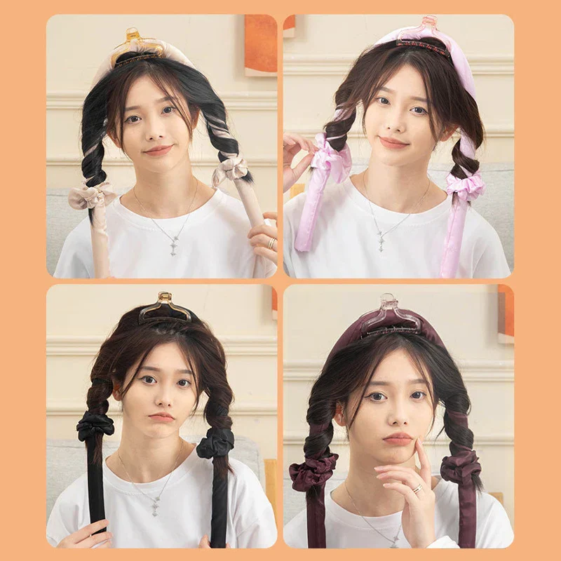 Heatless Hair Curlers Silk Headband Ribbon Rollers Overnight No Heat Styling Tool Sleep Curls 2025 - Image 4