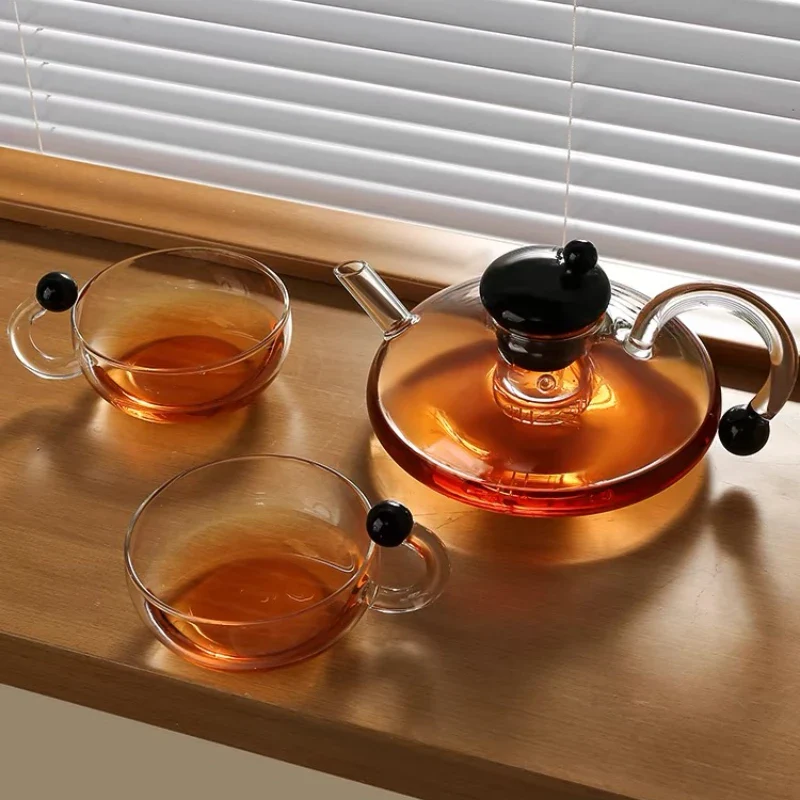 High Borosilicate Glass Teapot Set - Scandinavian Style Heat-Resistant English Tea Set - Image 3