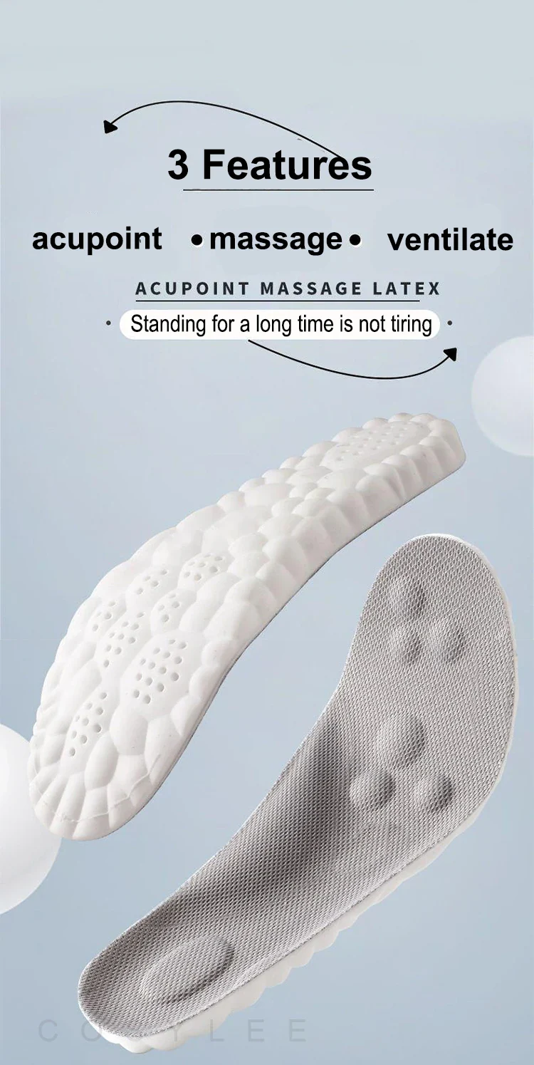 Sport Latex Insoles with Arch Support – Breathable Cushion Plantar Fascia Insole - Image 7