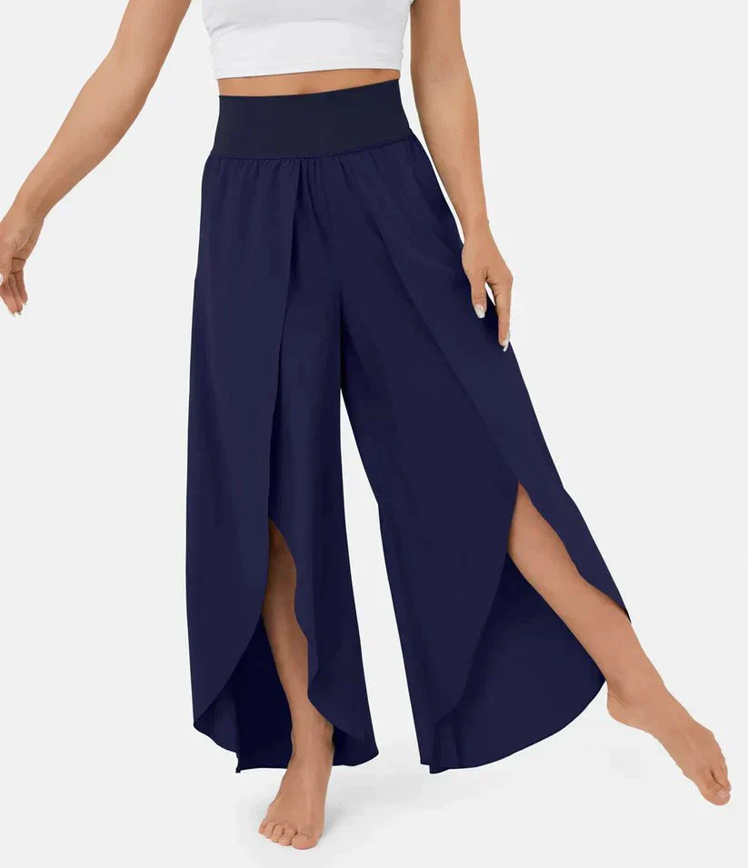 High-Waisted Palazzo Pants for Women, Comfortable Wide-Leg Trousers, Lightweight Summer Fashion - Image 10