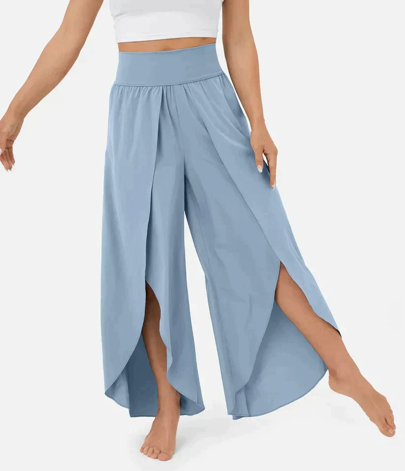 High-Waisted Palazzo Pants for Women, Comfortable Wide-Leg Trousers, Lightweight Summer Fashion - Image 11