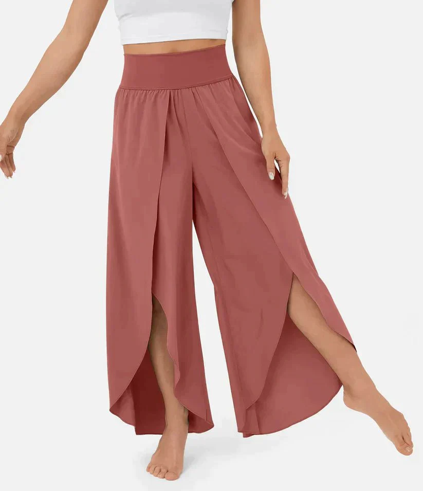 High-Waisted Palazzo Pants for Women, Comfortable Wide-Leg Trousers, Lightweight Summer Fashion - Image 12
