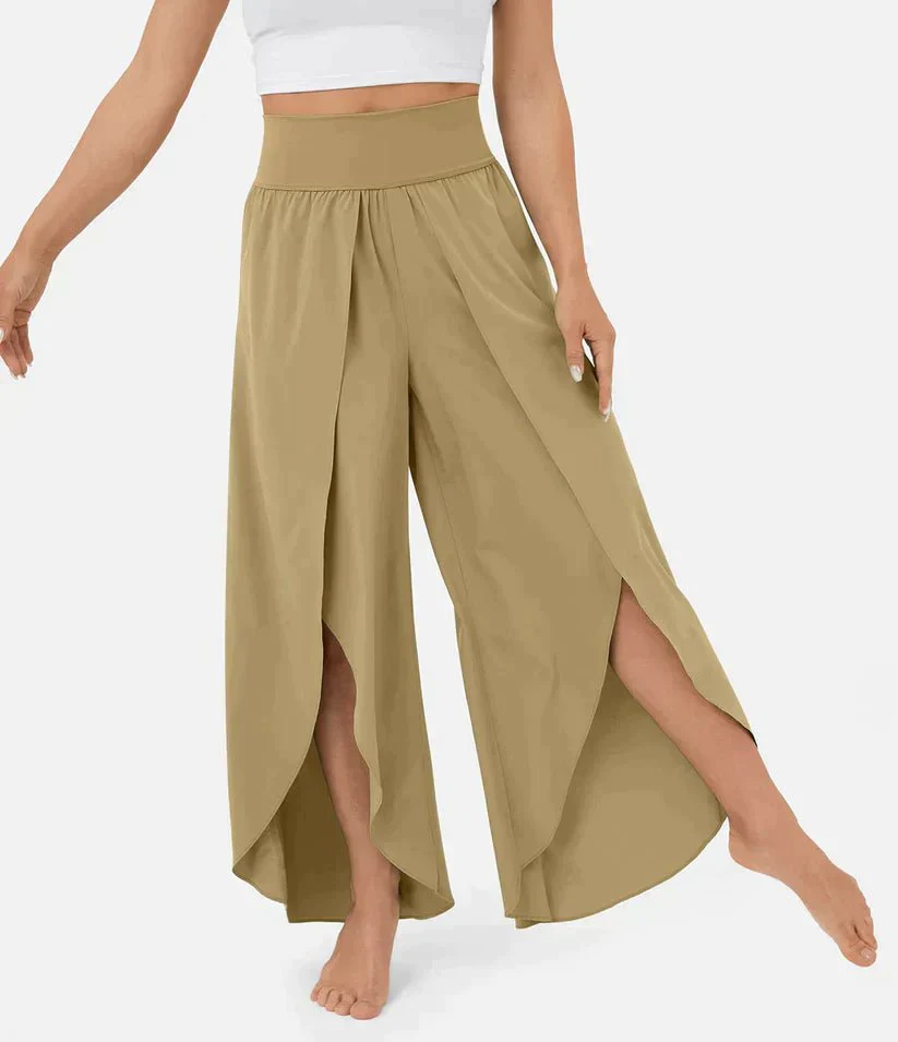 High-Waisted Palazzo Pants for Women, Comfortable Wide-Leg Trousers, Lightweight Summer Fashion - Image 17