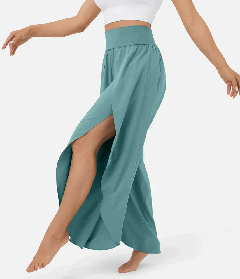 High-Waisted Palazzo Pants for Women, Comfortable Wide-Leg Trousers, Lightweight Summer Fashion - Image 2