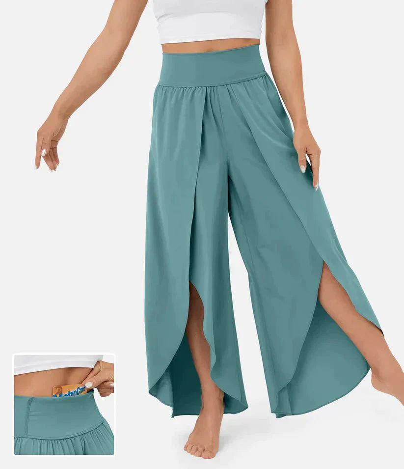 High-Waisted Palazzo Pants for Women, Comfortable Wide-Leg Trousers, Lightweight Summer Fashion - Image 8