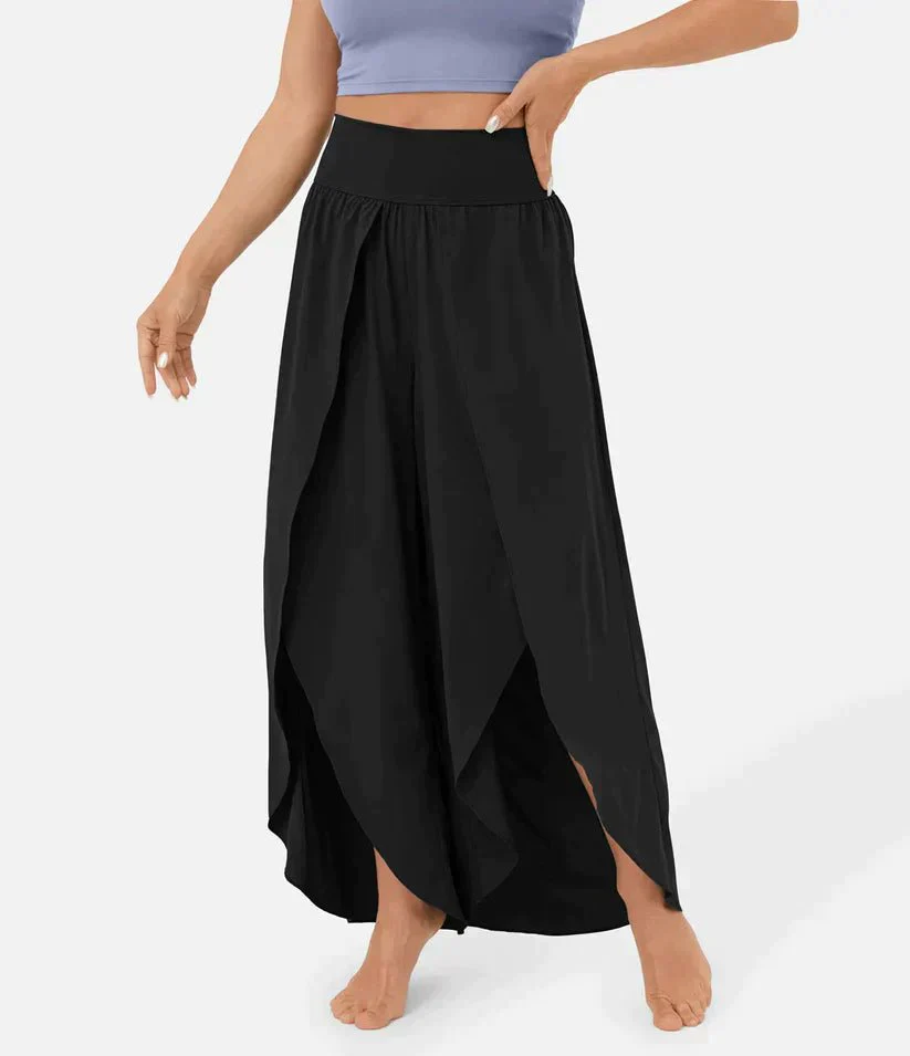 High-Waisted Palazzo Pants for Women, Comfortable Wide-Leg Trousers, Lightweight Summer Fashion - Image 9
