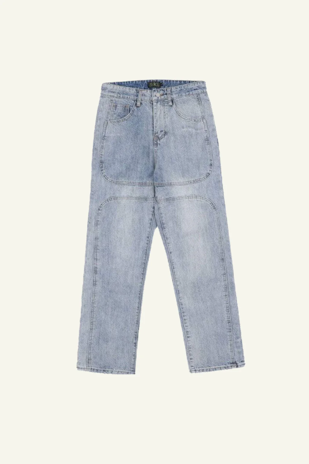 High-Waisted Stacked Women's Jeans, Trendy Relaxed Fit Denim, Comfortable 100% Cotton - Image 2